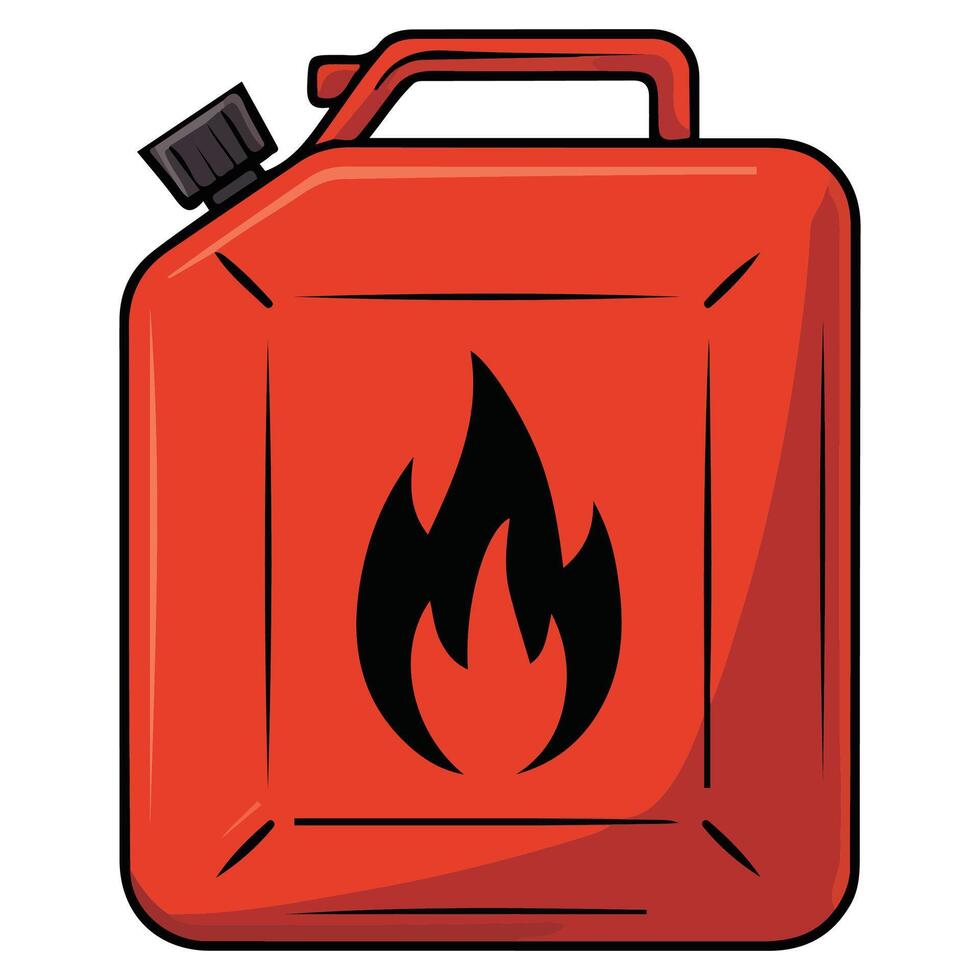 Fuel container cartoon icon isolated illustration on white background vector