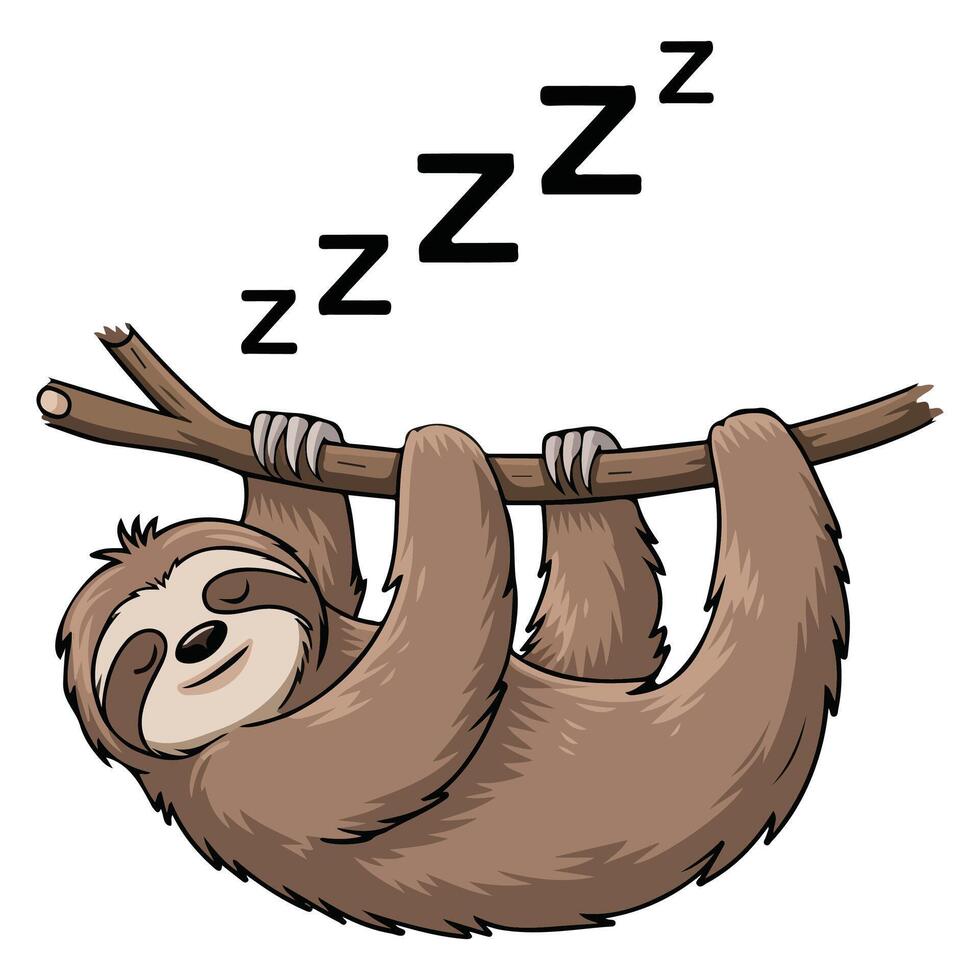 Tired animal desiring morning coffee isolated illustration on white background vector