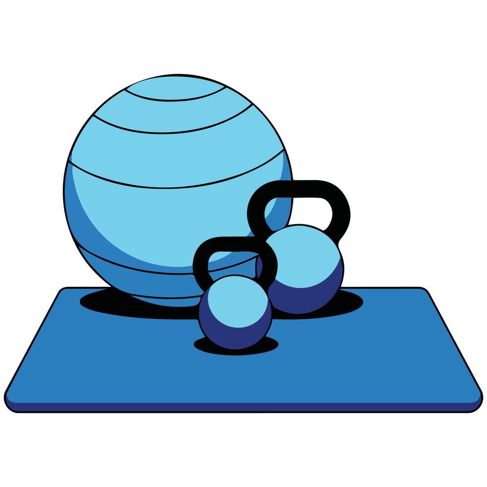 Workout gear collection isolated illustration on white background vector