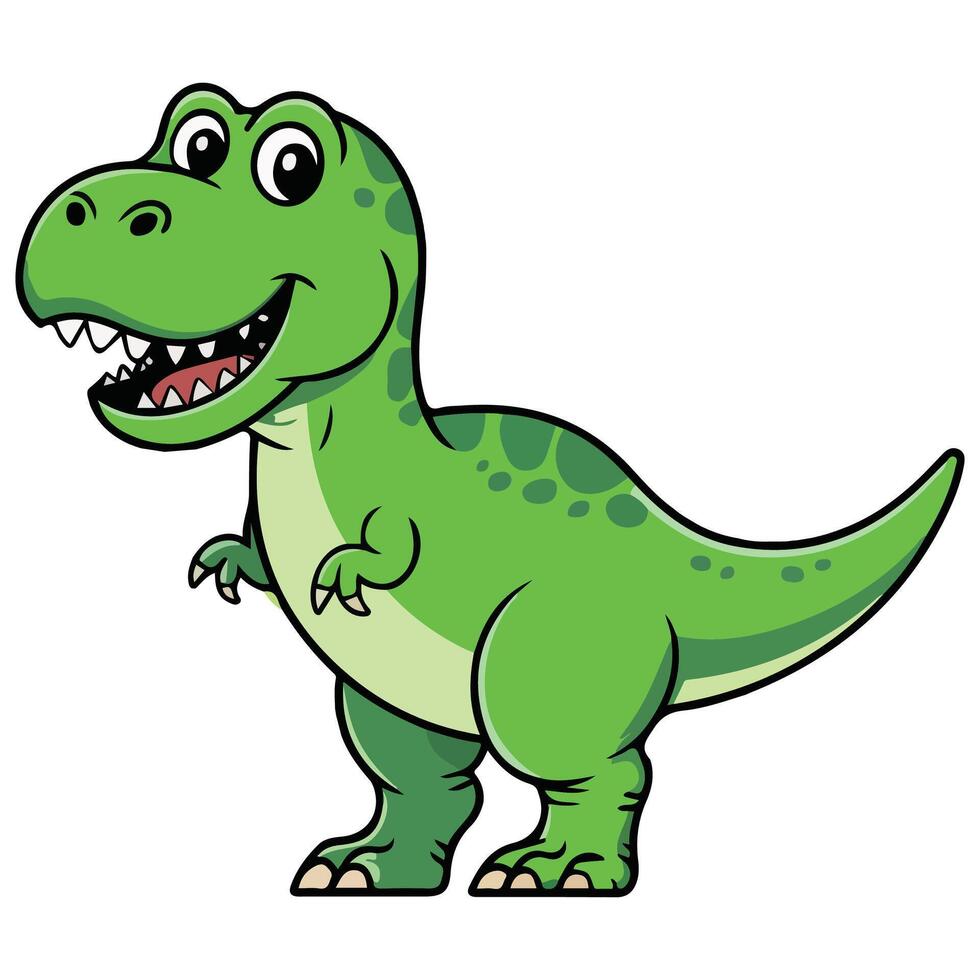 Baby dinosaur hatching from egg isolated illustration on white background vector