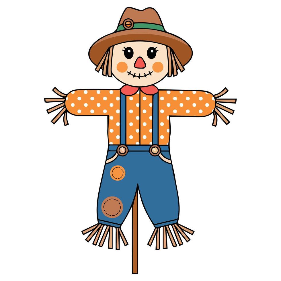 Farm field guardian isolated illustration on white background vector