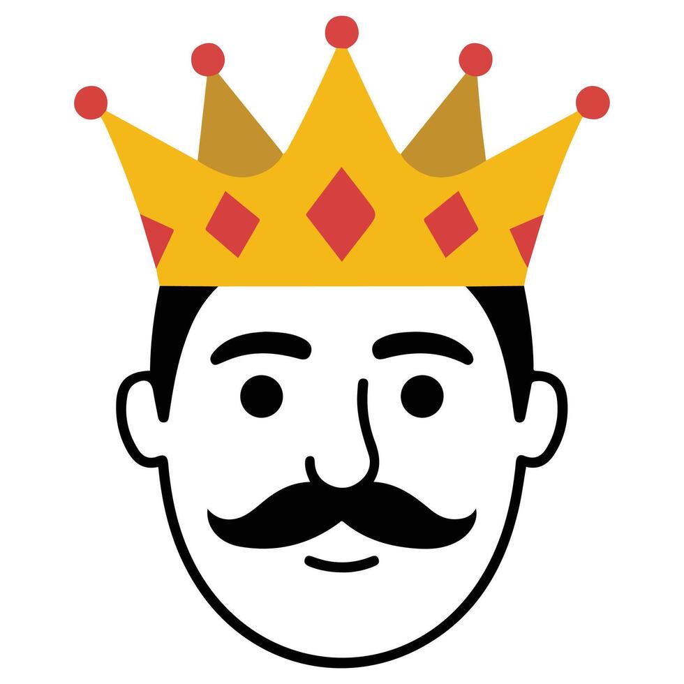 Royal crowned figure isolated illustration on white background vector