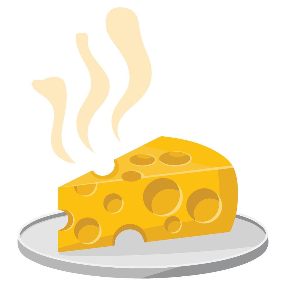 Strong odor cheese platter isolated illustration vector