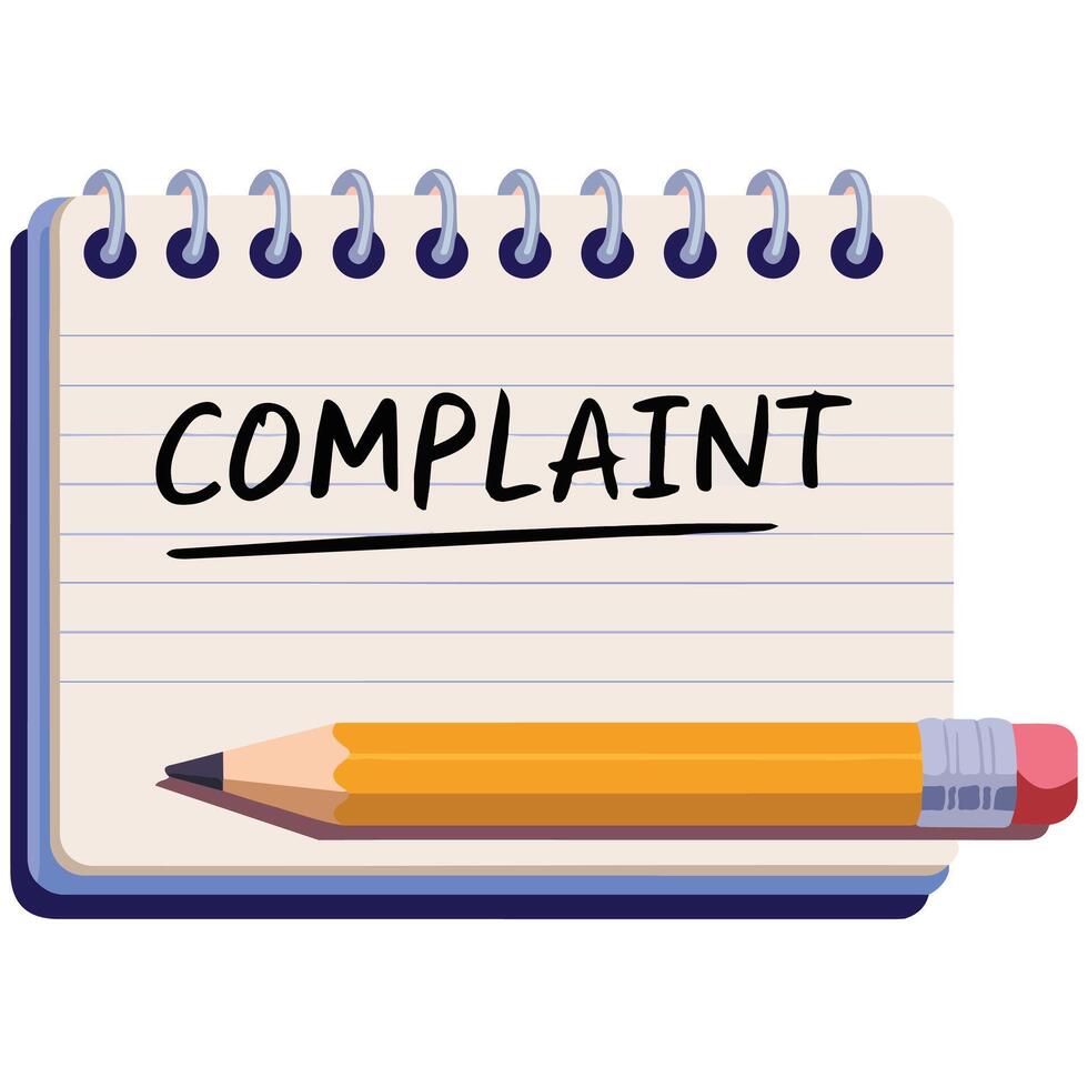 Customer complaint notepad concept isolated illustration vector
