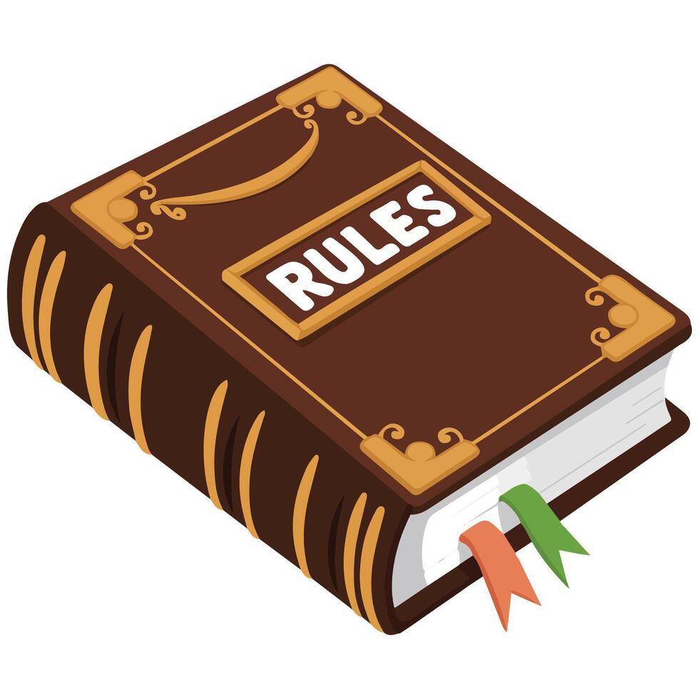 Regulation handbook isolated illustration on white background vector