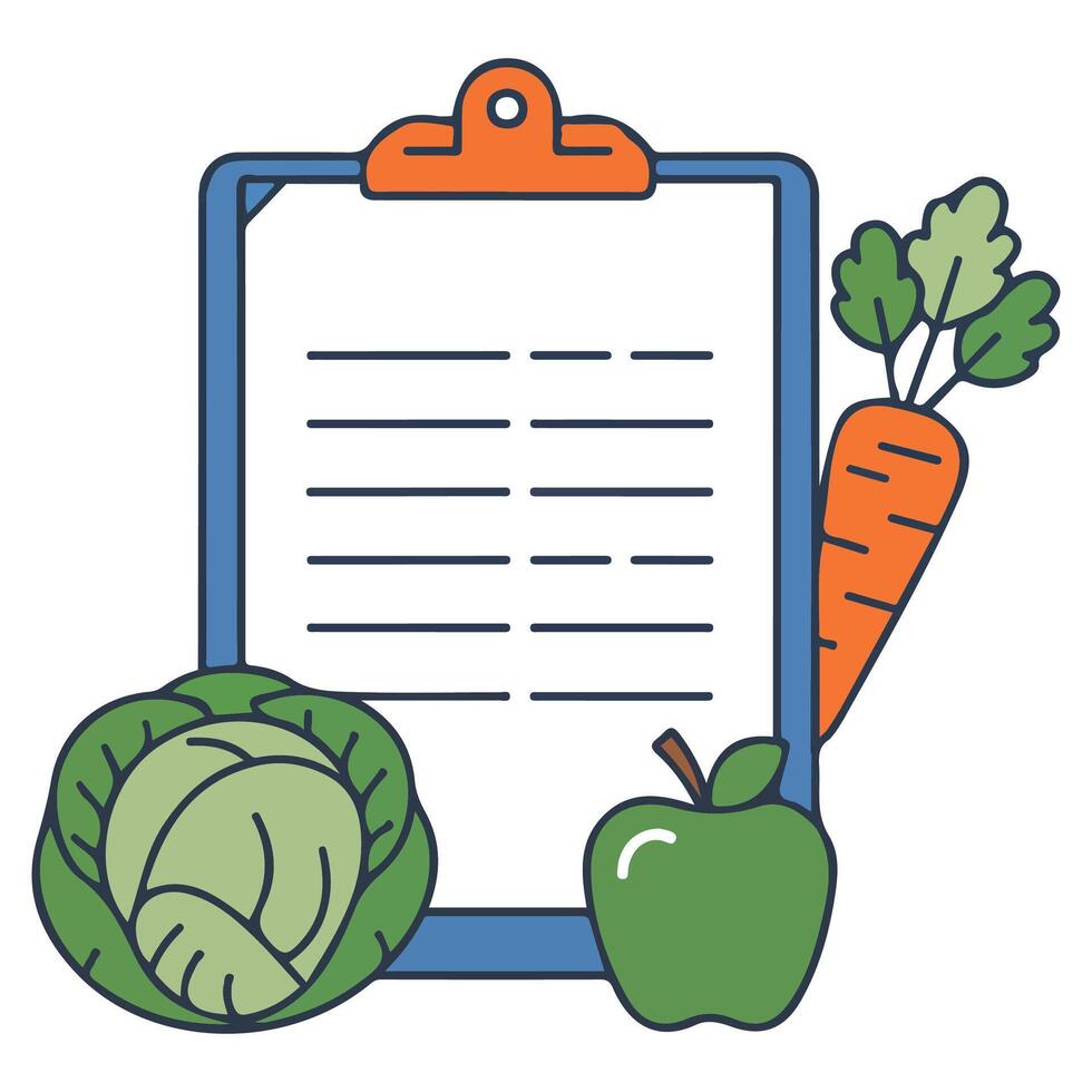 Balanced meal planning guide isolated illustration vector