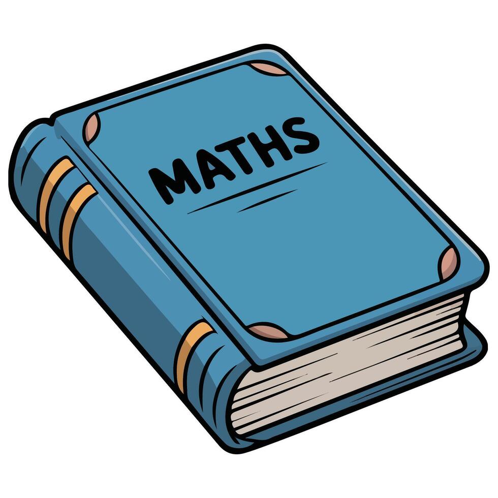 Mathematics textbook isolated illustration on white background vector