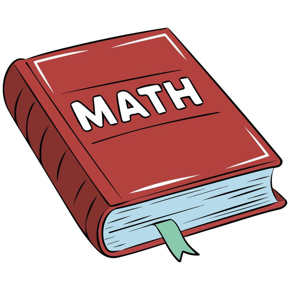 mathematics textbook isolated illustration vector
