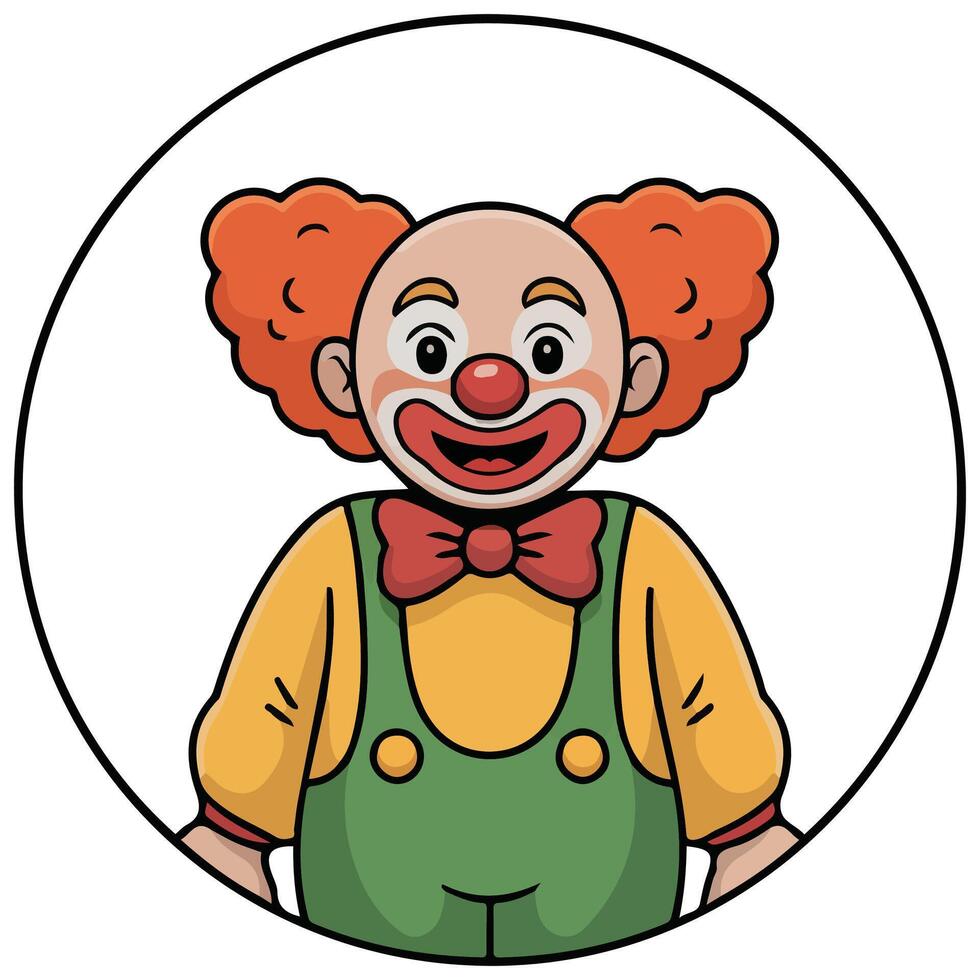 Circus clown avatar isolated illustration vector