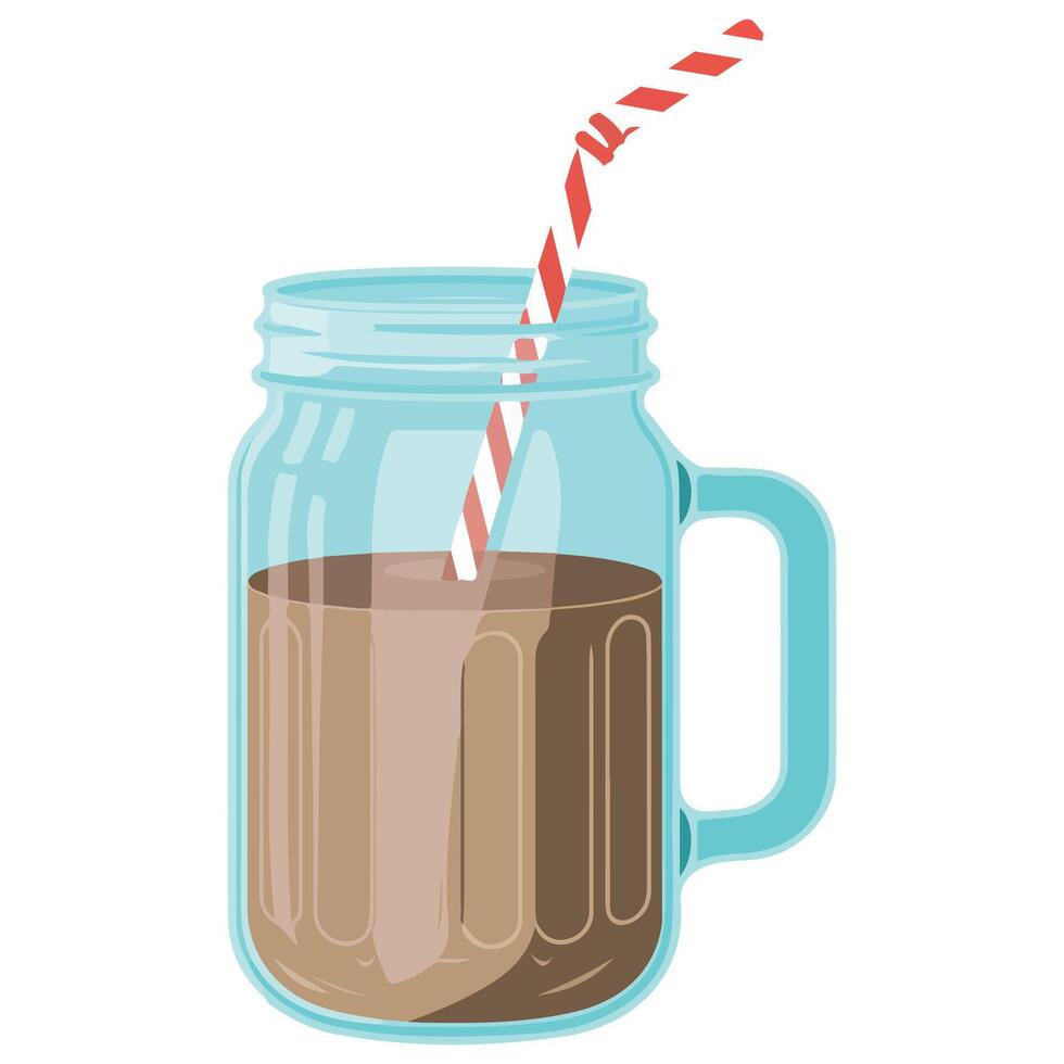 Chocolate shake bottle icon isolated illustration vector