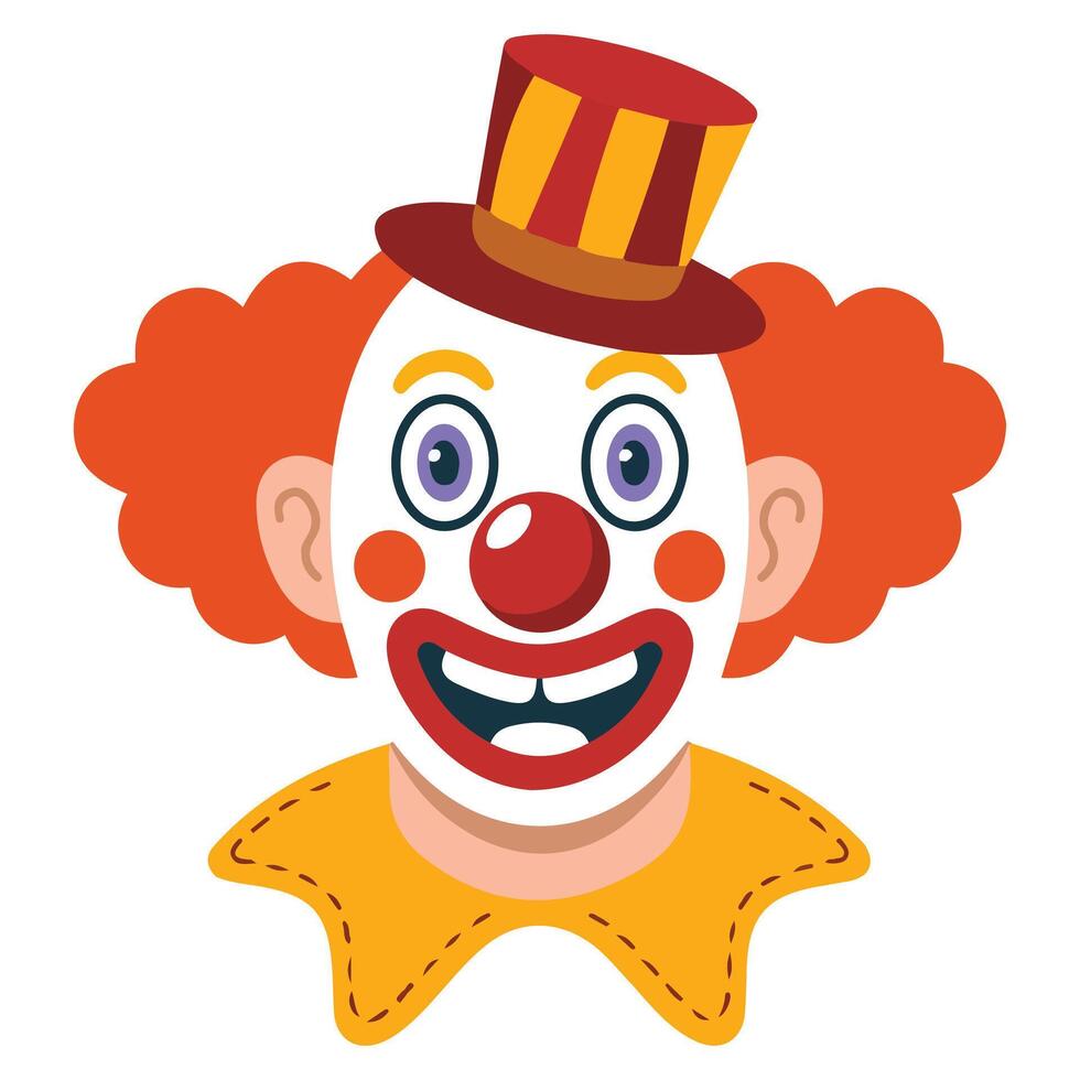 Abstract purple clown isolated illustration on white background vector