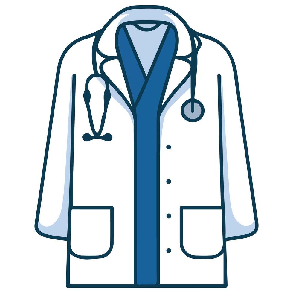 Doctor coat medical icon isolated illustration vector