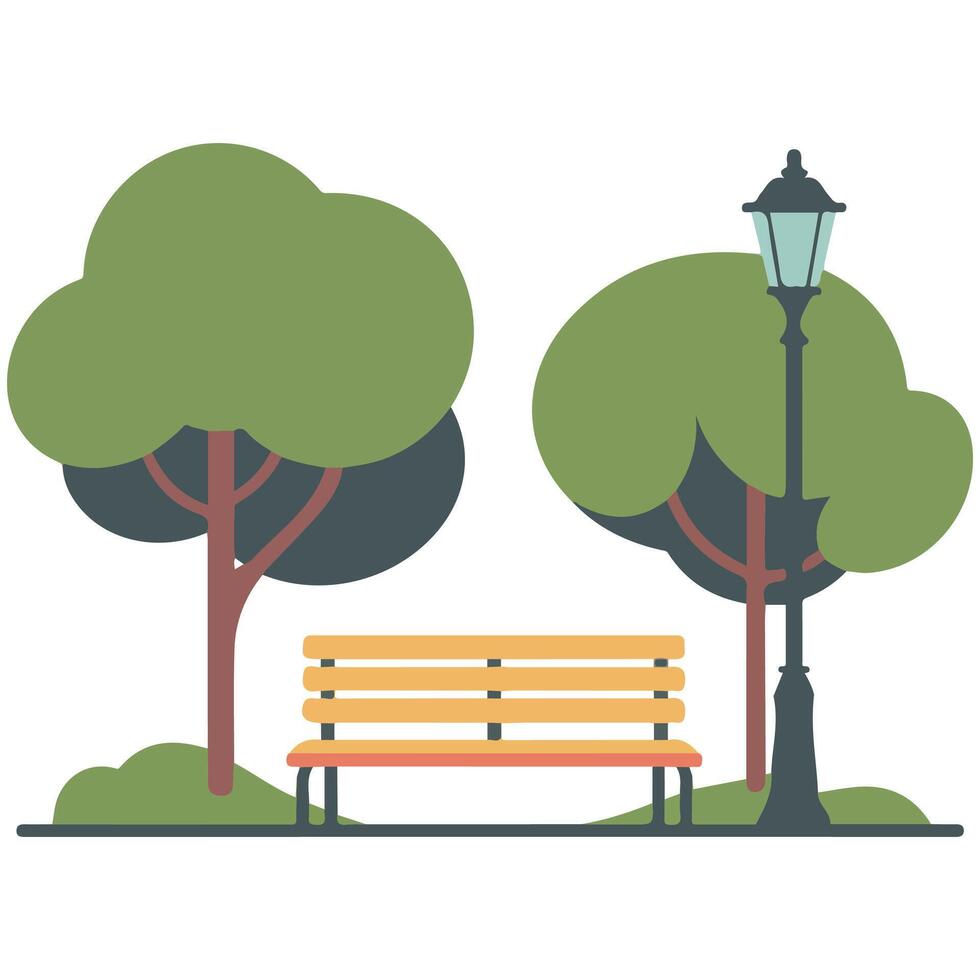 Outdoor resting place isolated illustration vector