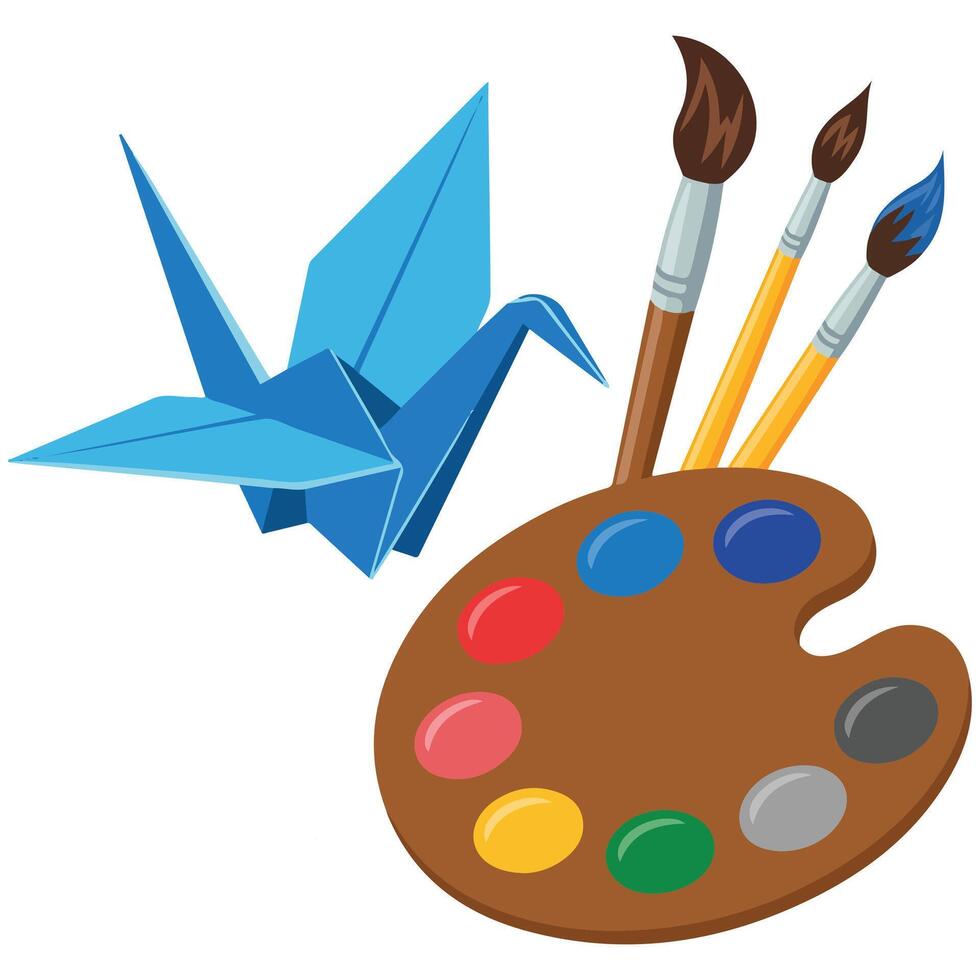 Kids craft project isolated illustration vector