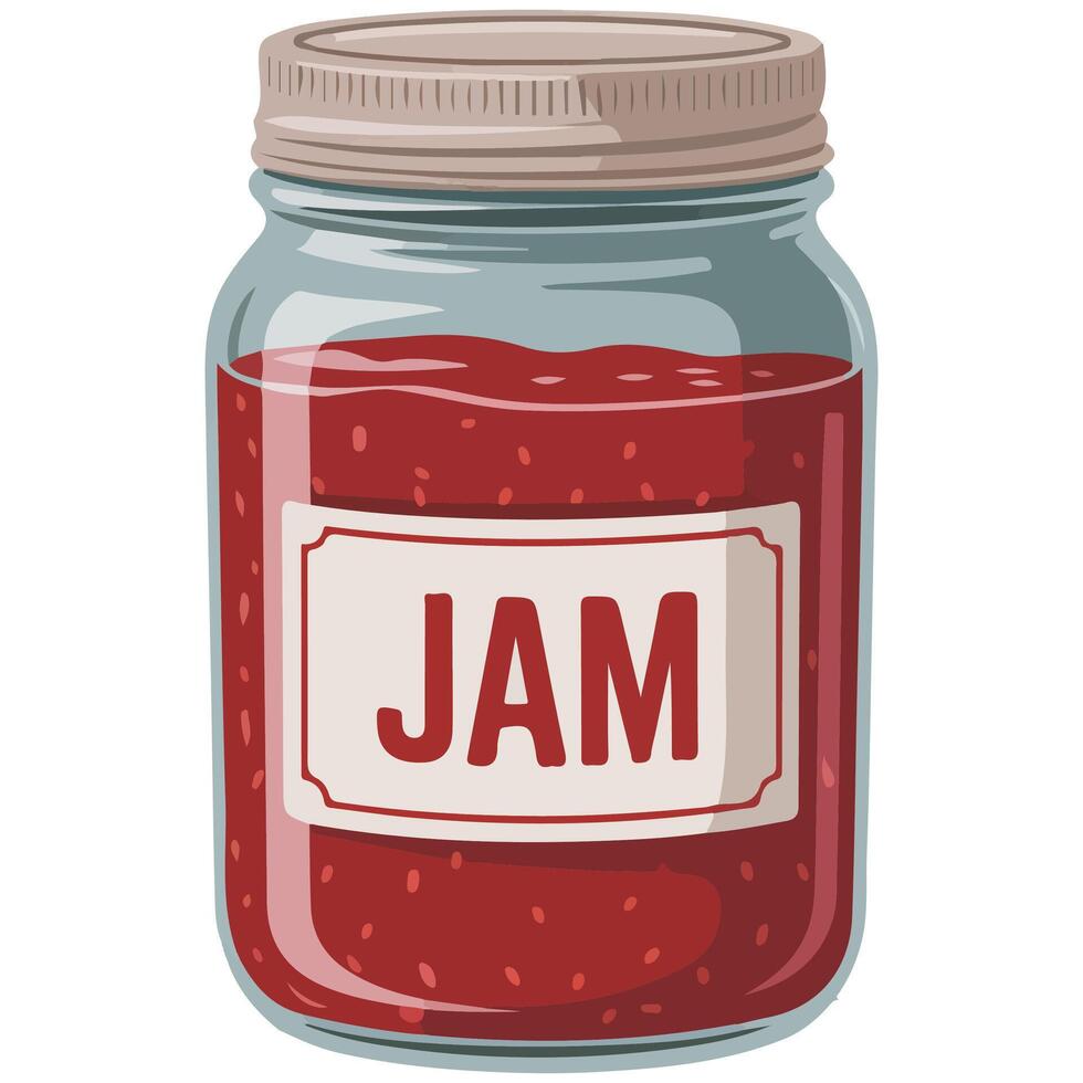 Preserved fruit jar isolated illustration on white background vector