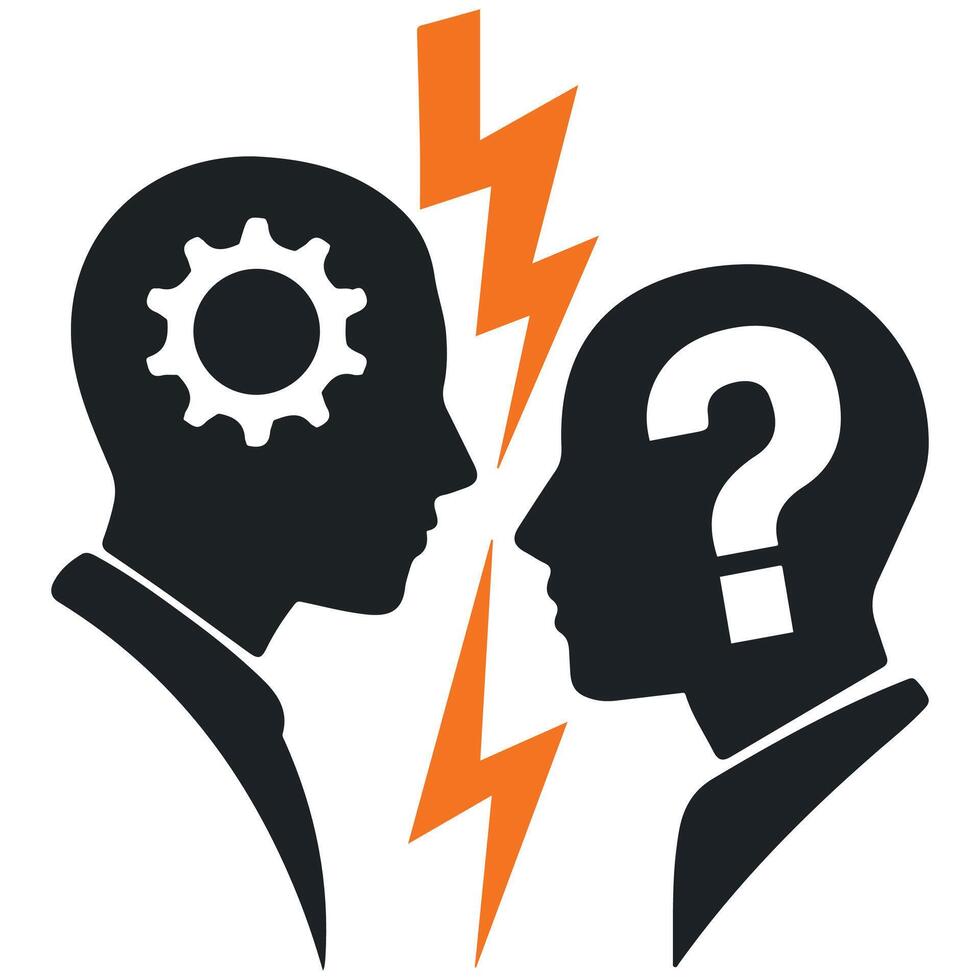 Conflict resolution icon isolated illustration vector