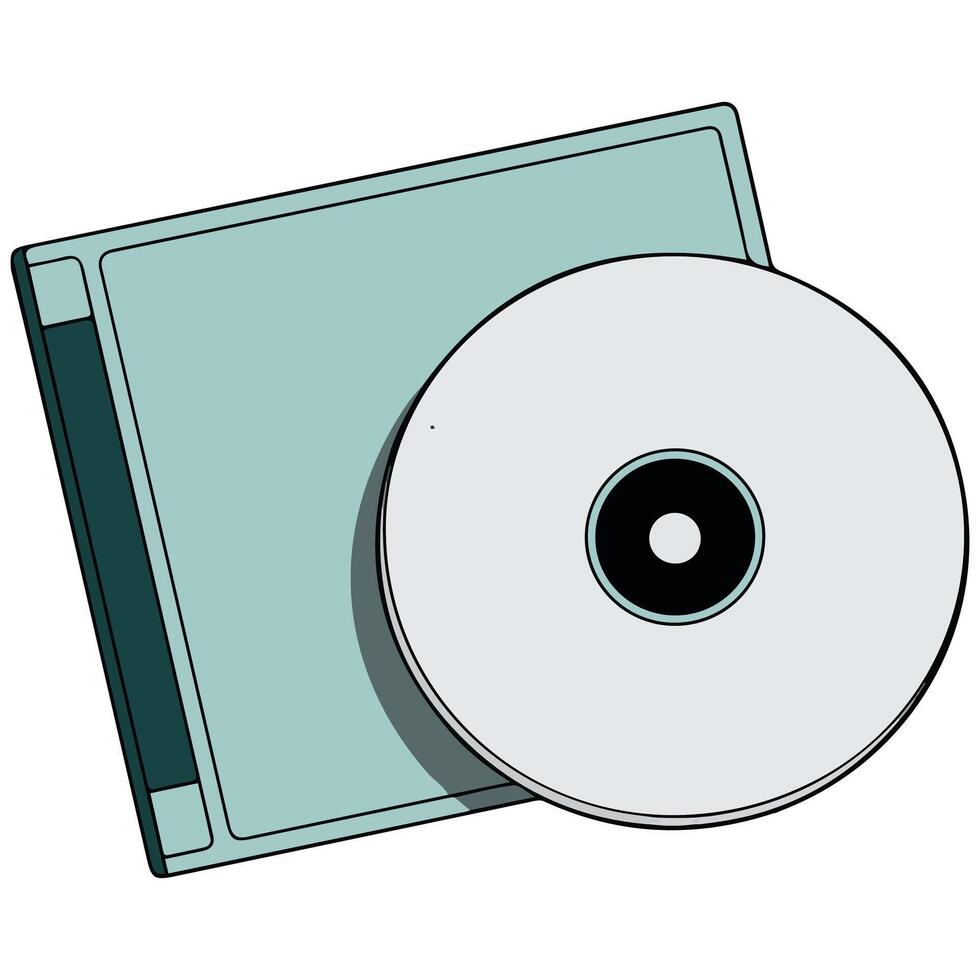 CD DVD case isolated illustration vector