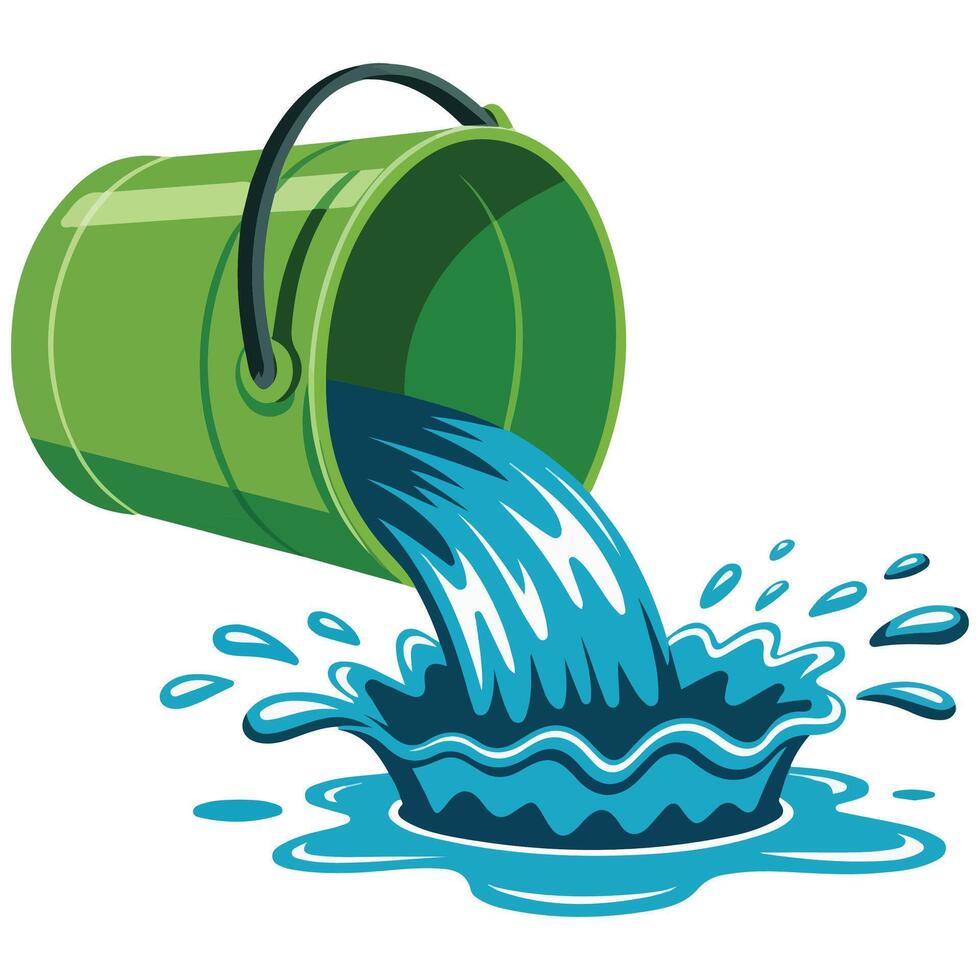 Colorful water splash doodle isolated illustration vector