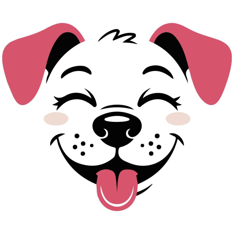 Smiling labrador dog icon isolated illustration vector