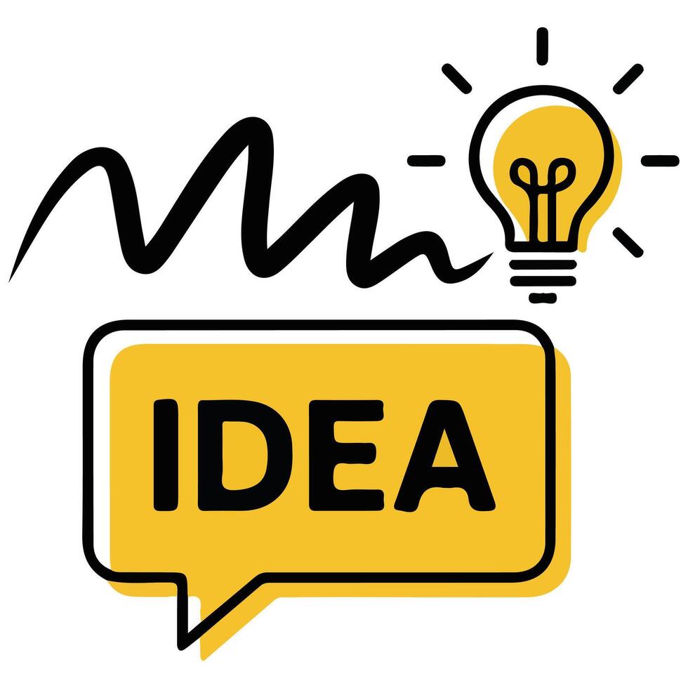 Brainstorming bubble isolated illustration vector