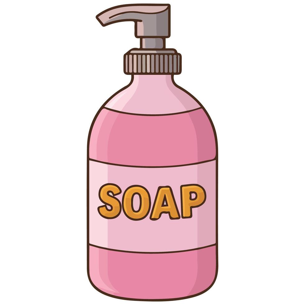 Hygiene soap bottle isolated illustration vector