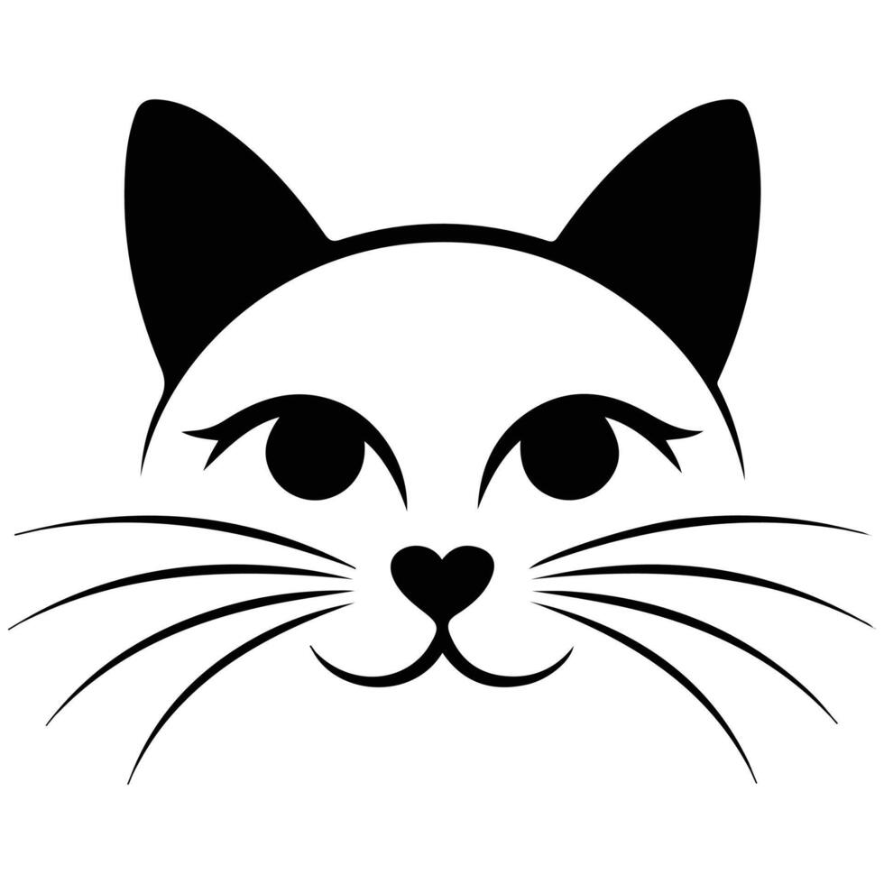 Feline nose icon isolated illustration vector