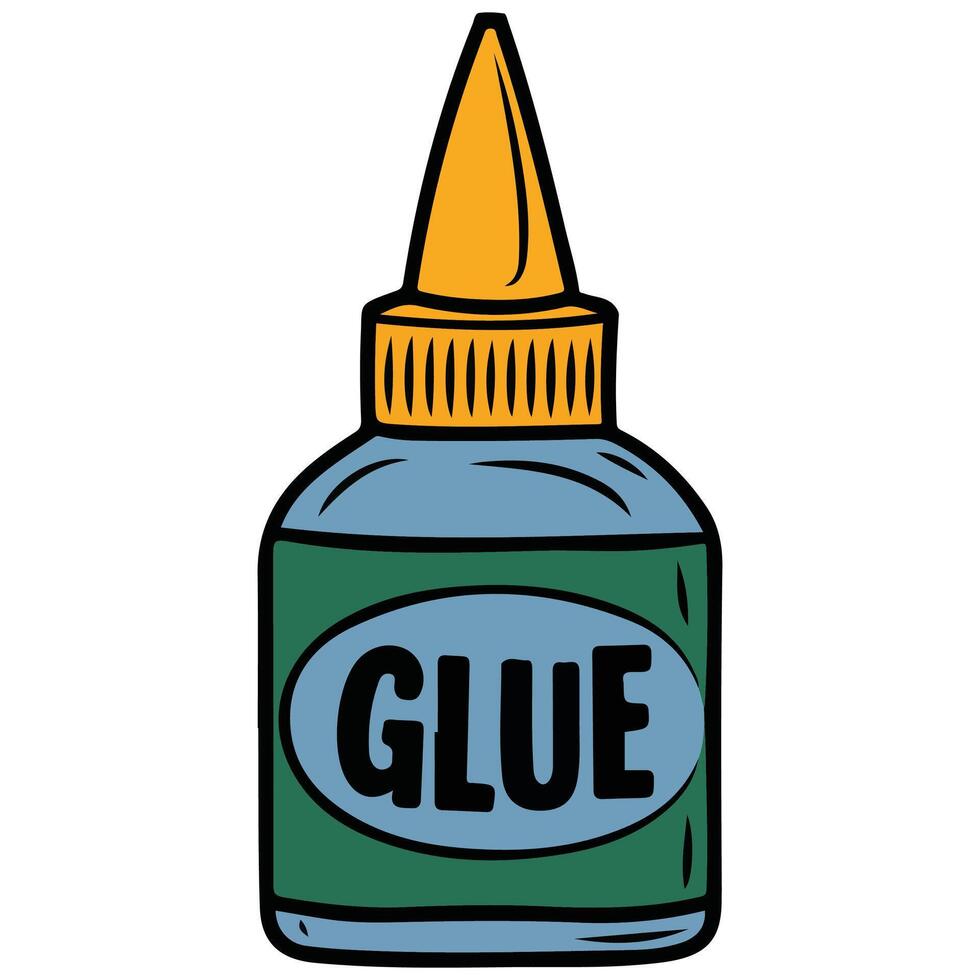Adhesive doodle isolated illustration vector