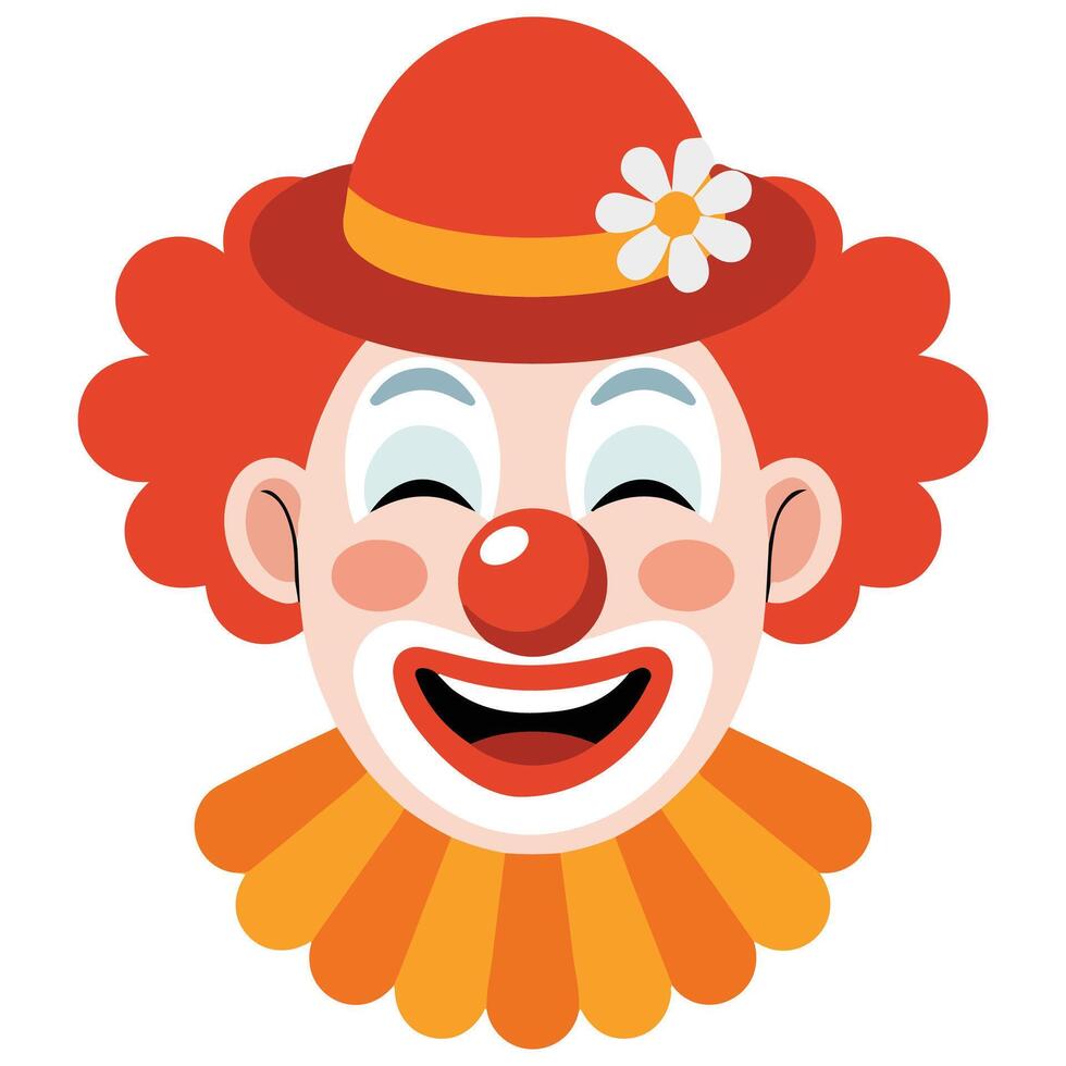 Scary joker mask isolated illustration vector