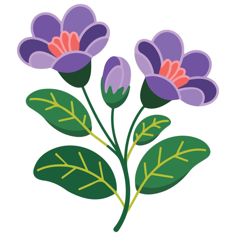 Spring bloom flower isolated illustration vector