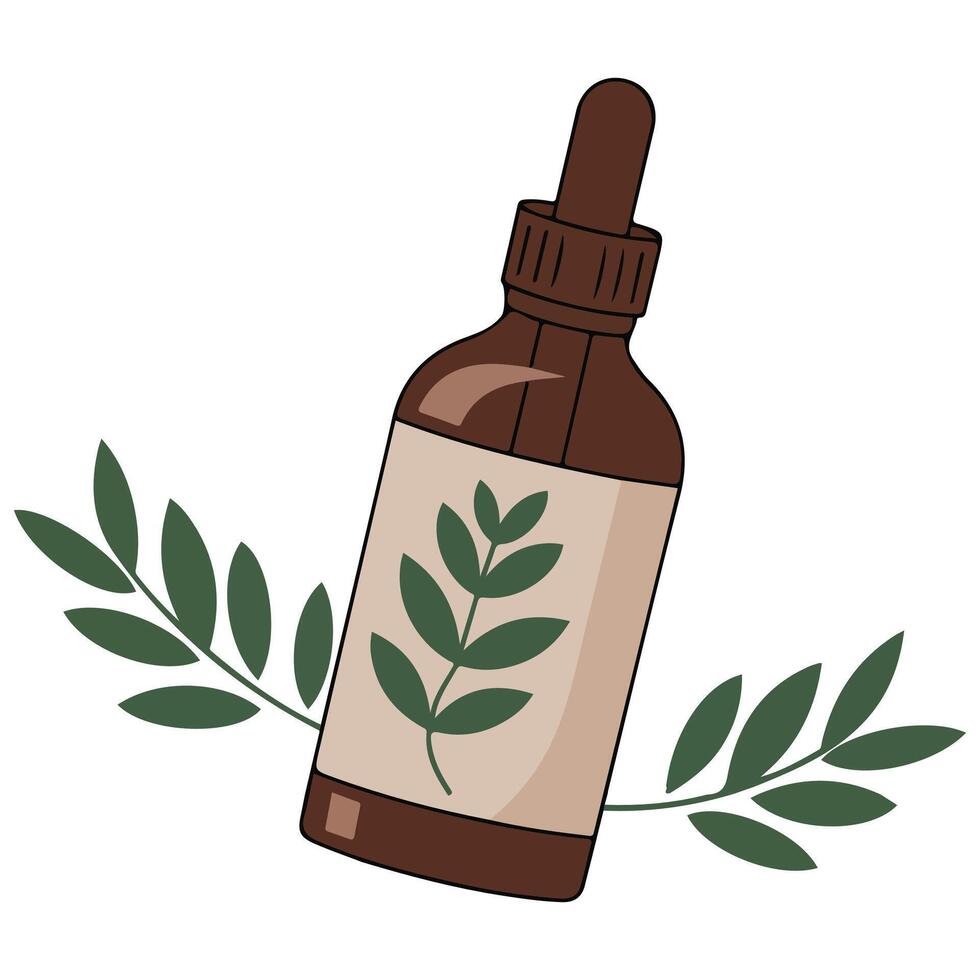 Beauty serum bottle isolated illustration vector