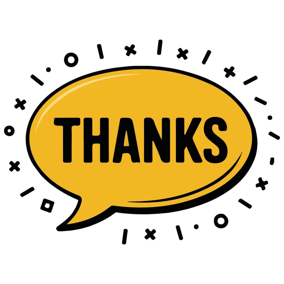 Thank you design isolated illustration vector