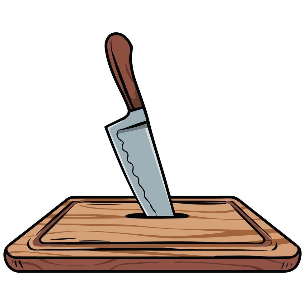 Hand drawn knife isolated illustration vector