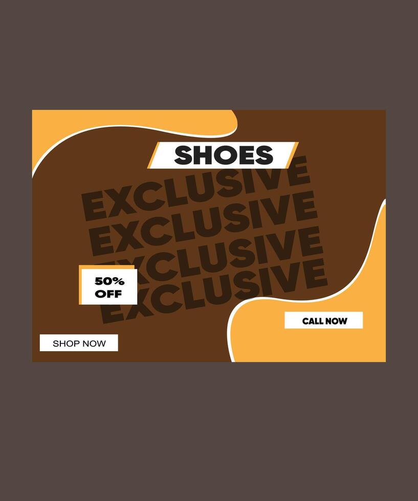shoes sale poster design banner vector
