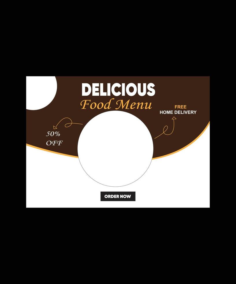 delicious food menu poster layout vector
