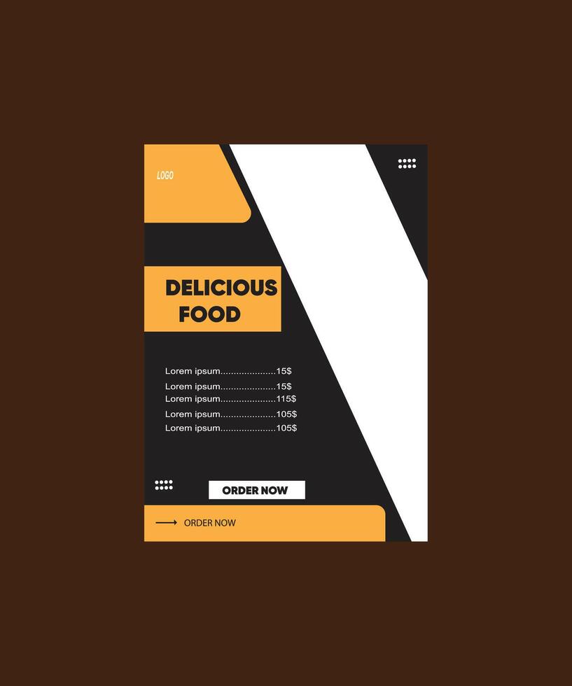 delicfood menu flyer layout template ious vector