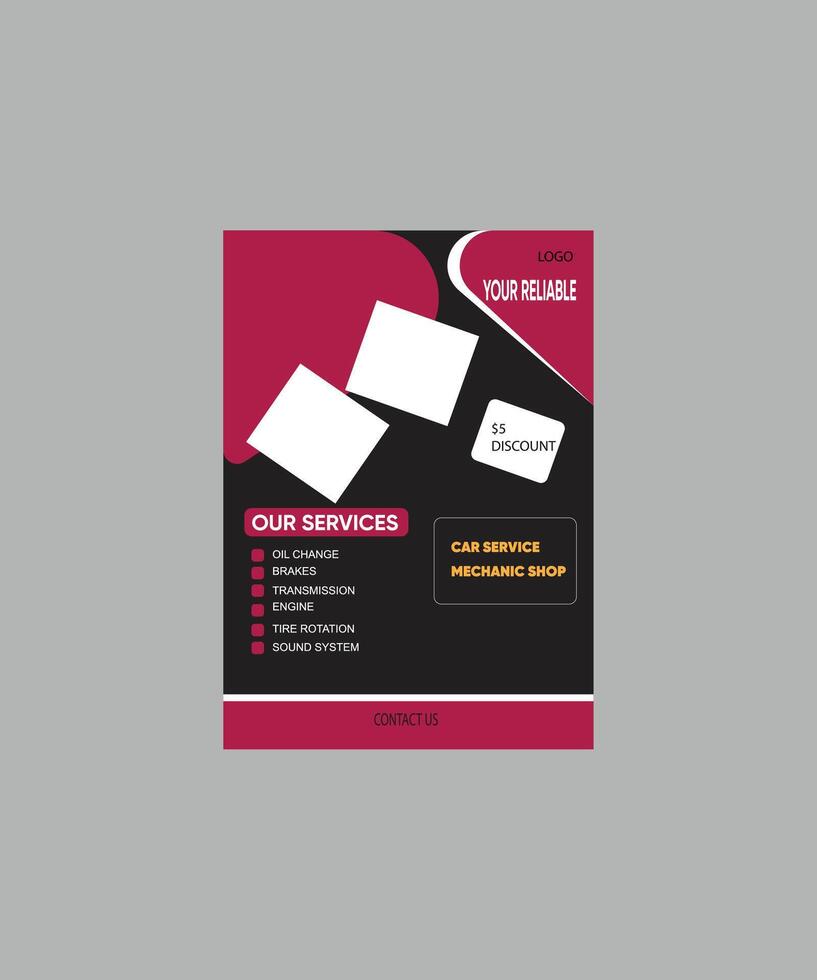 car wash service flyer design vector