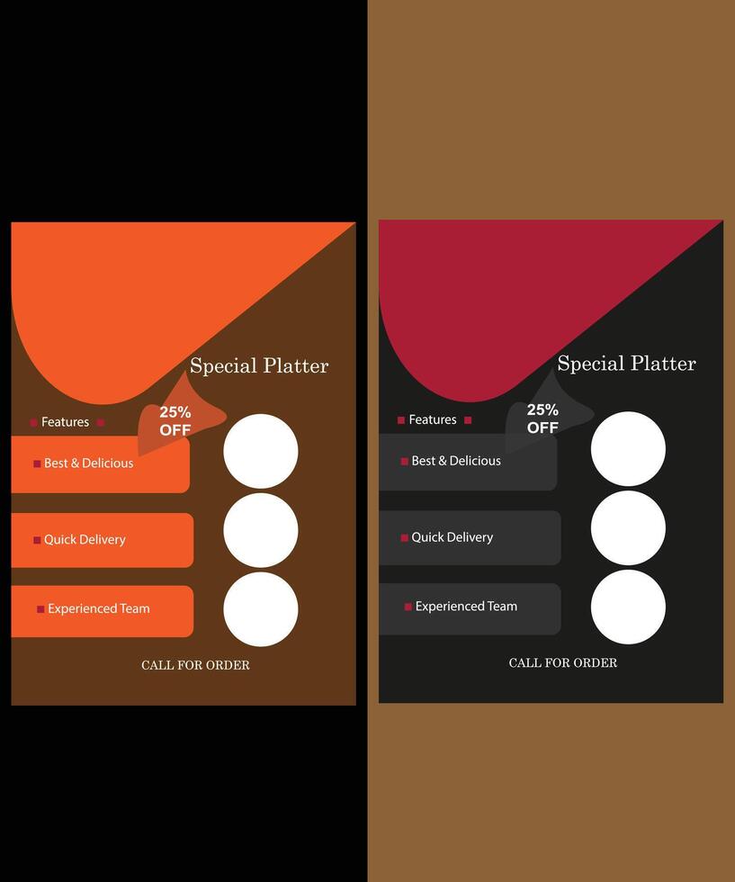 sweet food menu flyer design template vector