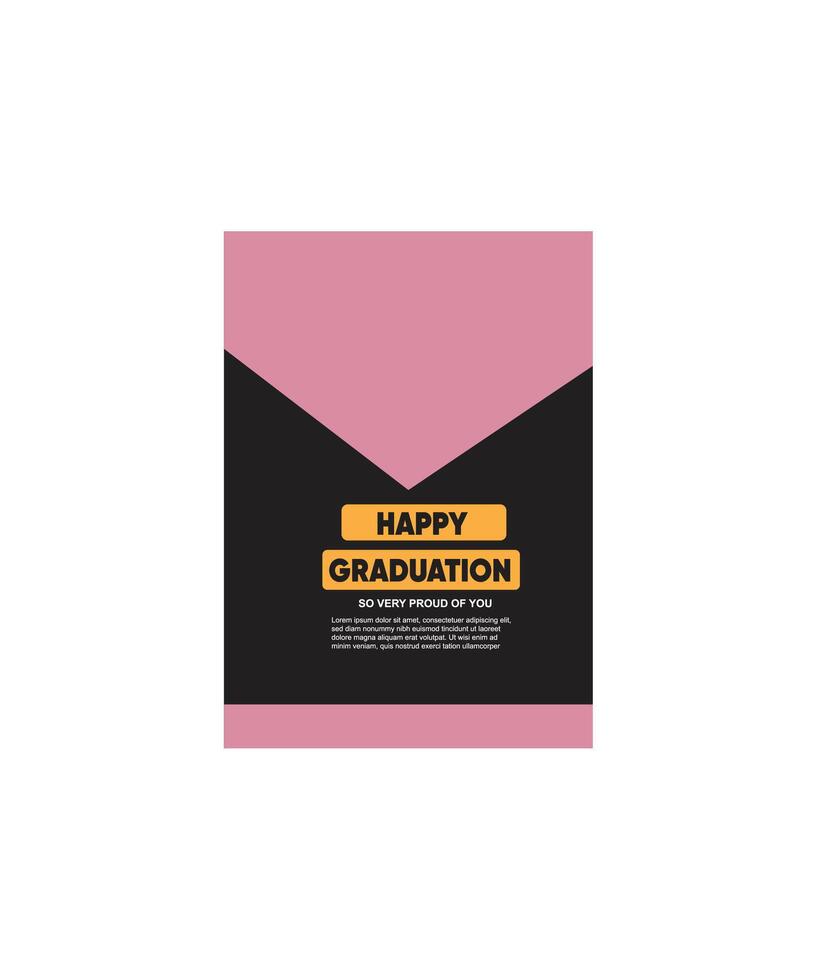 Graduation flyer design layout vector