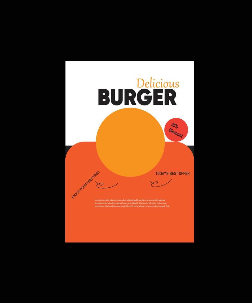 delicious restaurant fast food menu flyer design layout vector