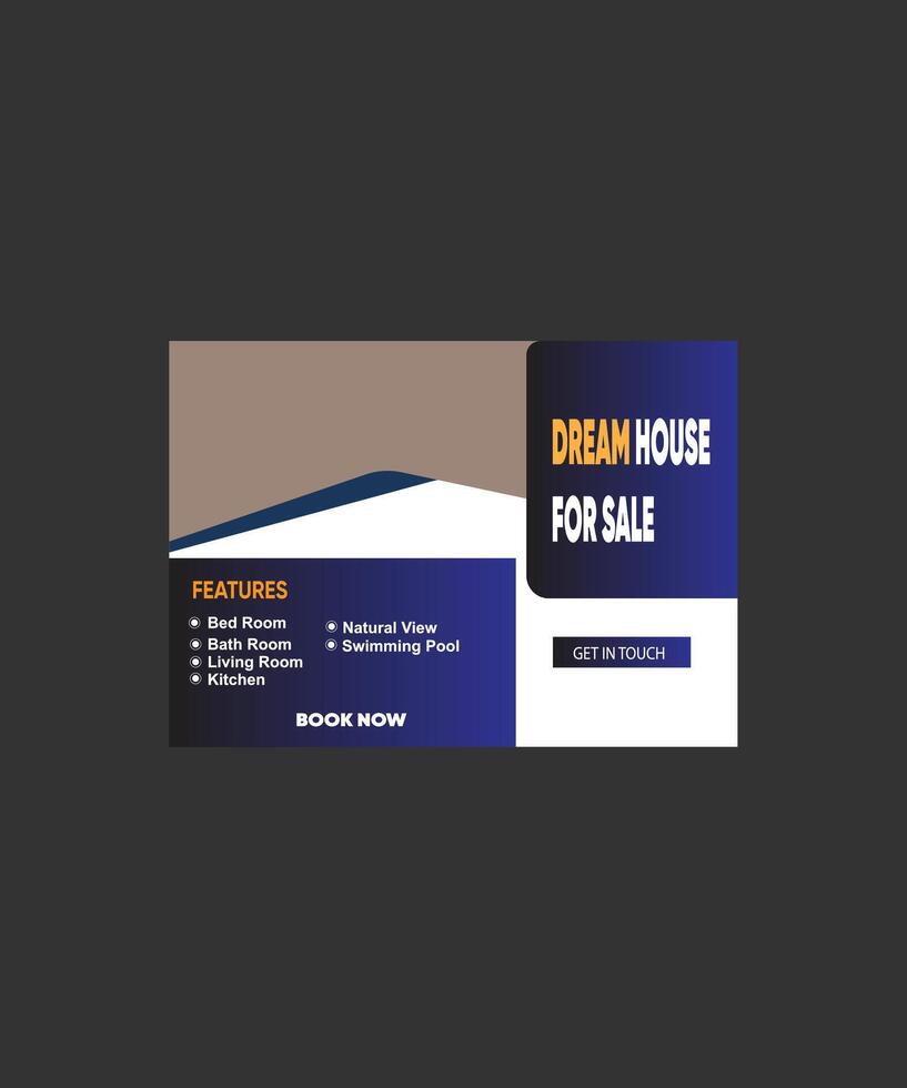luxury house sale banner design vector