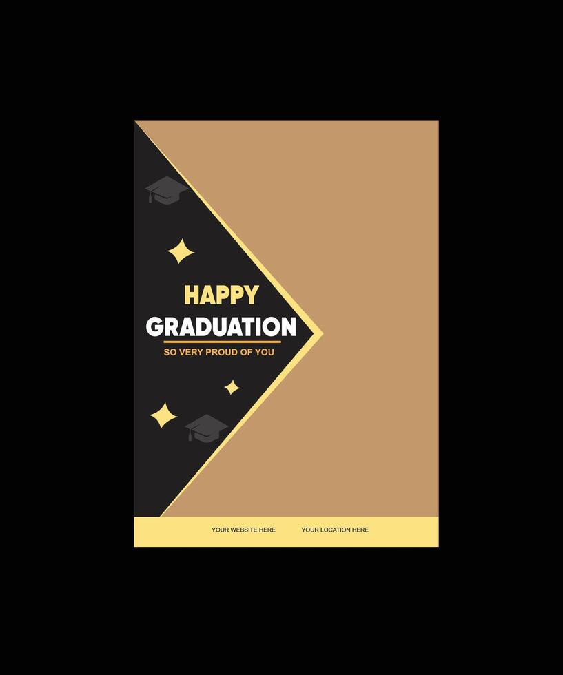 graduation wishes flyer design vector