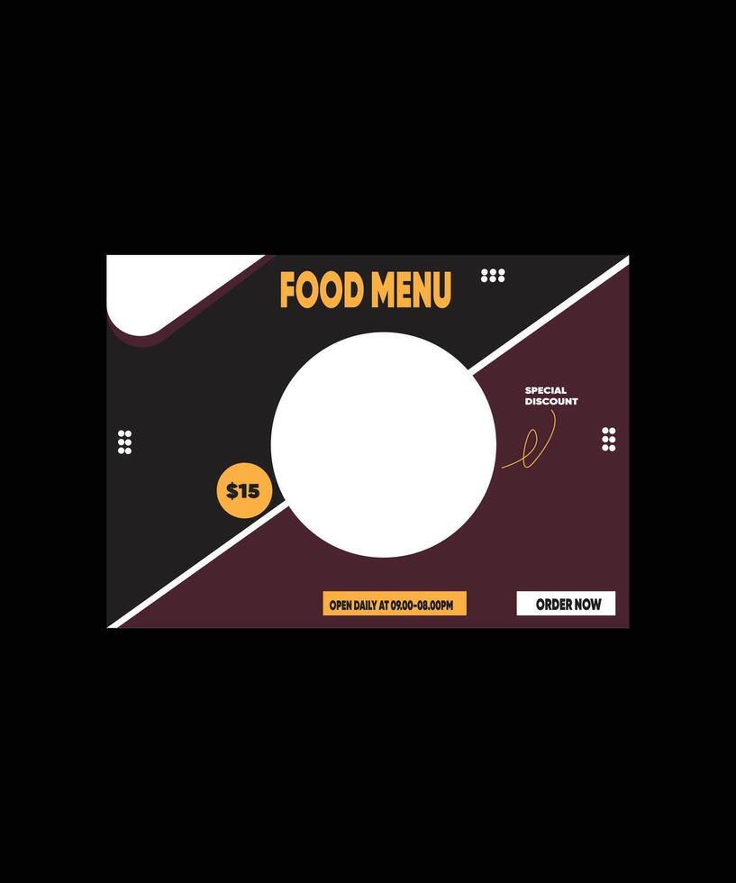Restaurant fast food menu poster vector