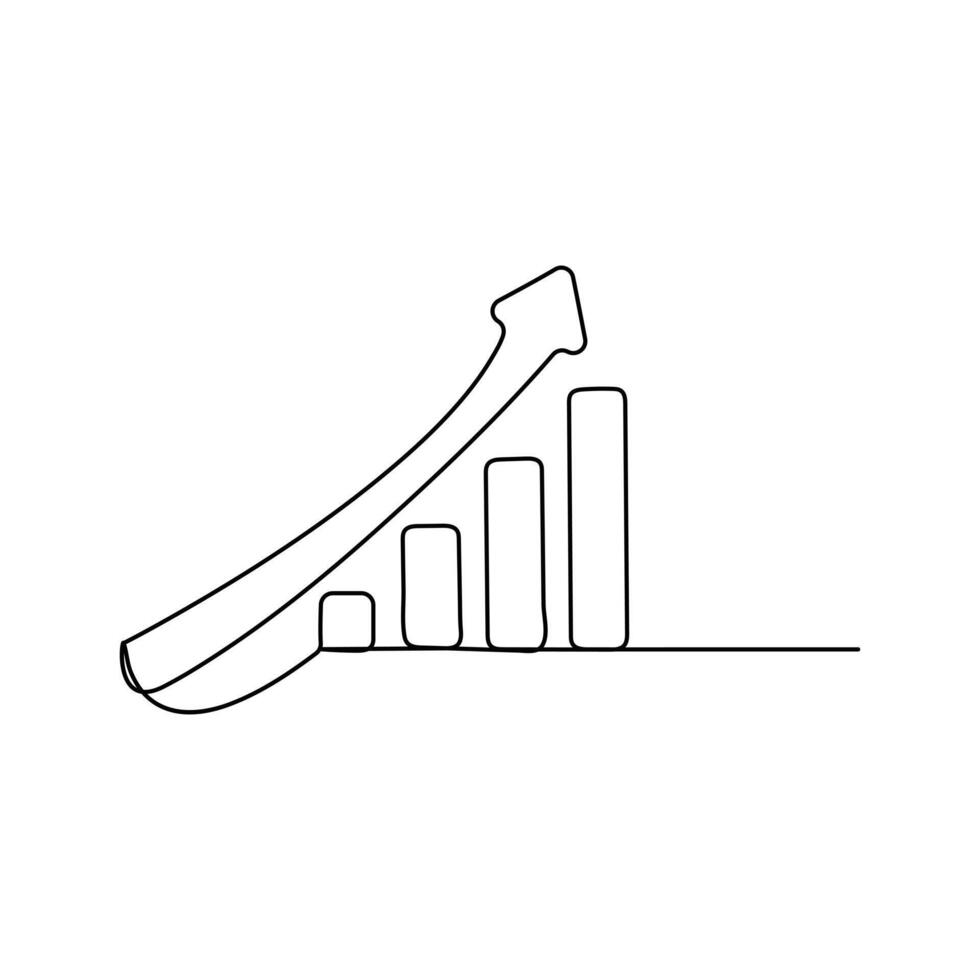 graph that says graph single line art icon vector