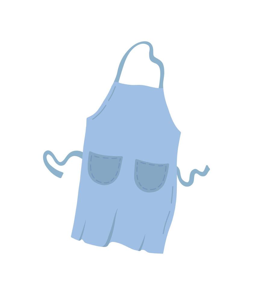 Illustration of the apron of a potter, cook. Pottery tools and ceramics, chefs. Pottery. Approved for pottery. illustration. vector