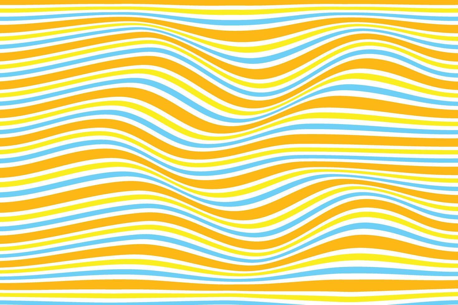 simple abstract dark light yellow sky color horizontal wavy distort line pattern wavy striped illusion a colorful geometric composition vector