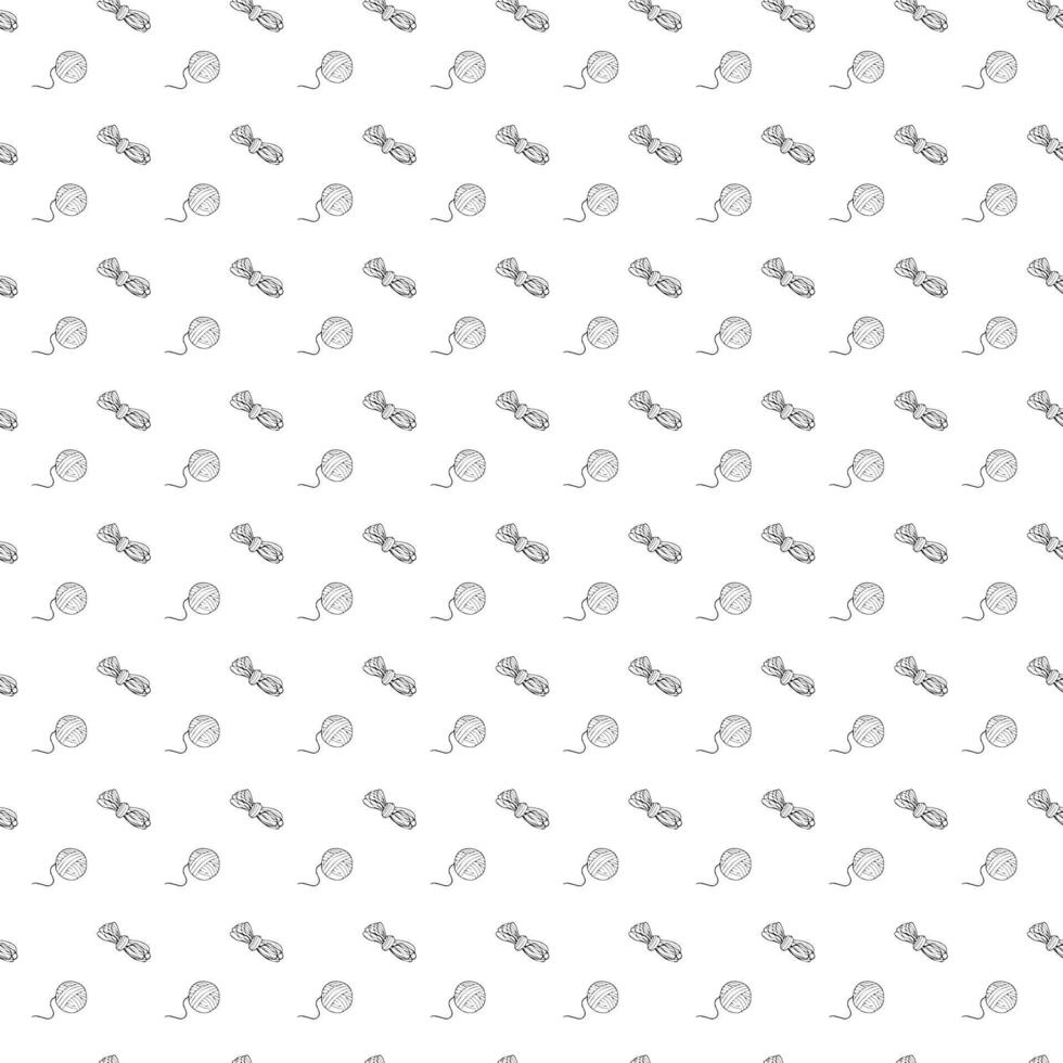 Yarn for knitting. Seamless pattern. vector