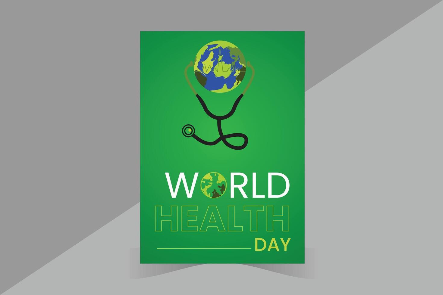 Modern creative world health day design and unique template design vector