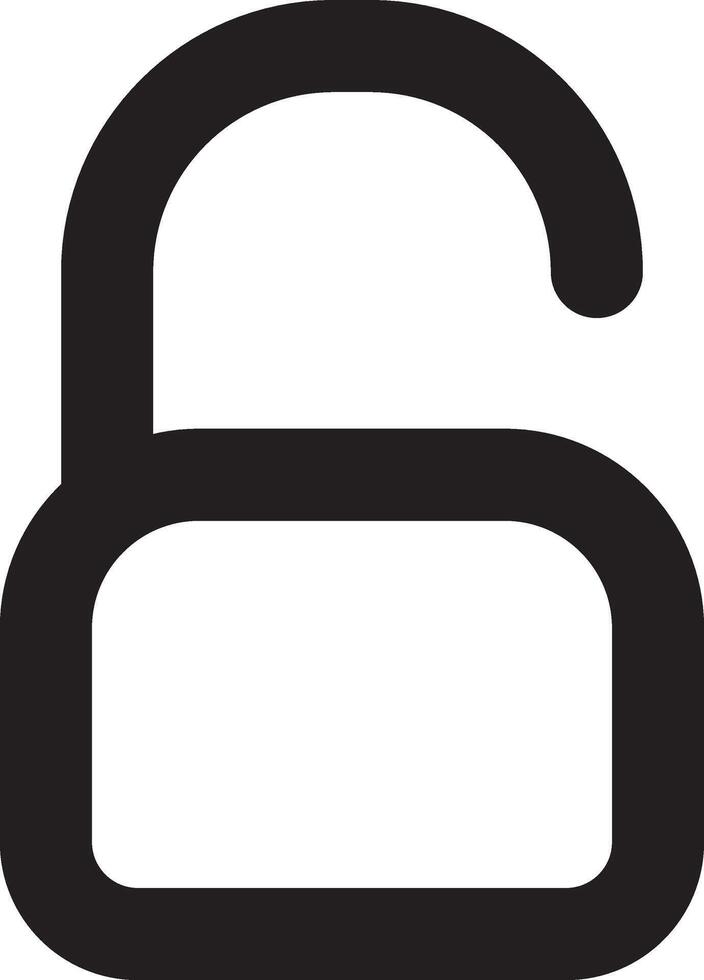 A black and white image of a lock with a key vector