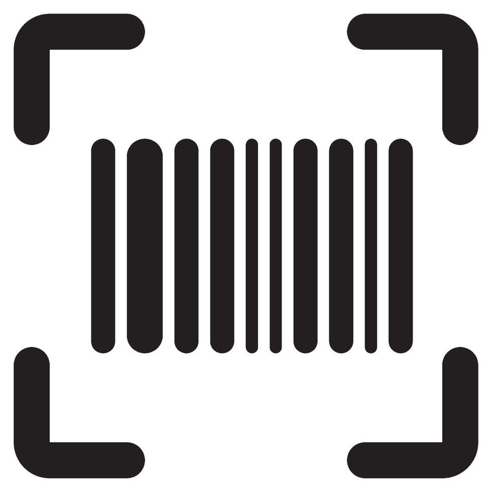 A barcode icon on a white background vector