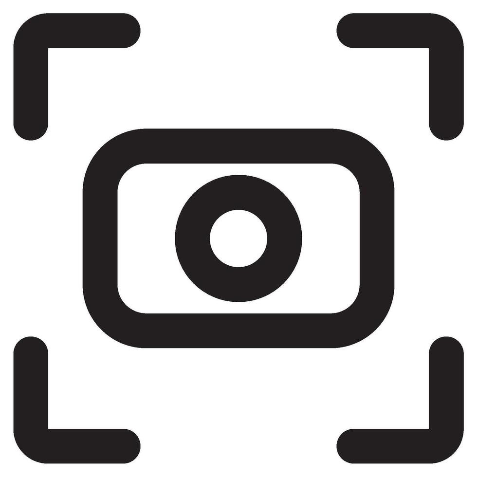 A camera icon on a white background vector